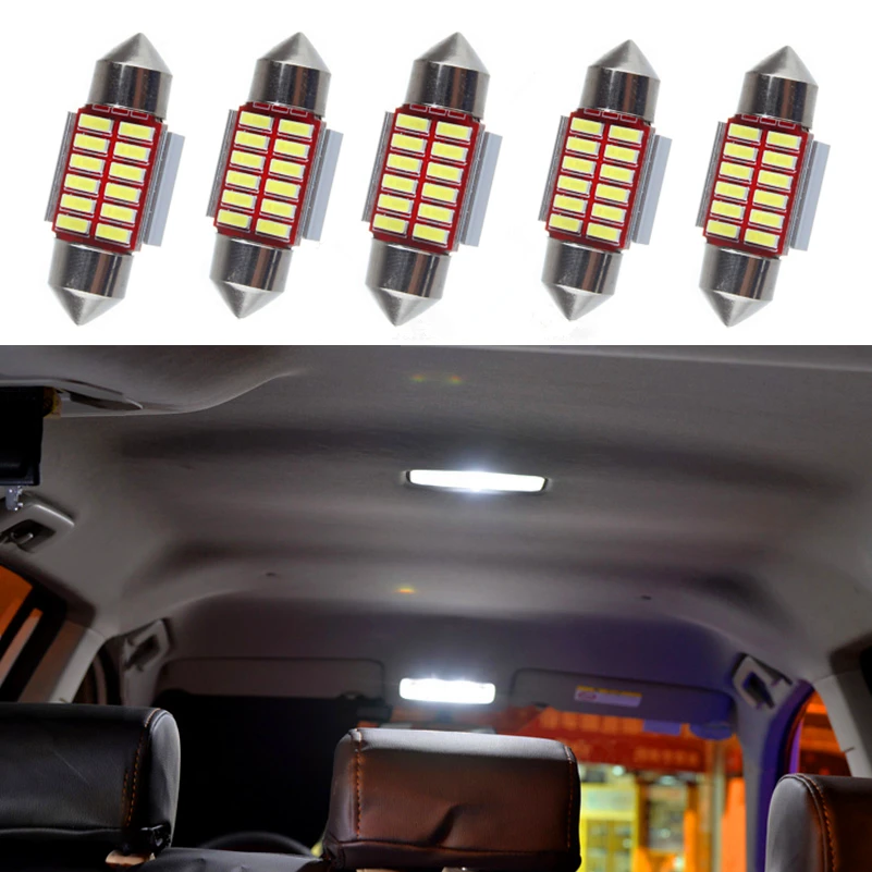 

5pcs Error Free Auto LED Bulbs Car Interior Lighting Kit White Reading Lamp Indoor Lights For Mazda CX-5 CX5 CX 5 2017 2018 2019