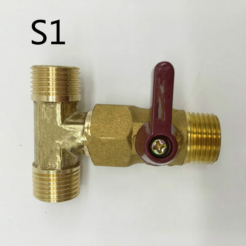 G1/2 дюймов женский и мужской темы 3 способ латунный шаровой клапан DN15 воды переключатель клапан с металлической ручкой для подогревателя воды водоотделитель