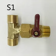 G1/2 дюймов женский и мужской темы 3 способ латунный шаровой клапан DN15 воды переключатель клапан с металлической ручкой для подогревателя воды водоотделитель