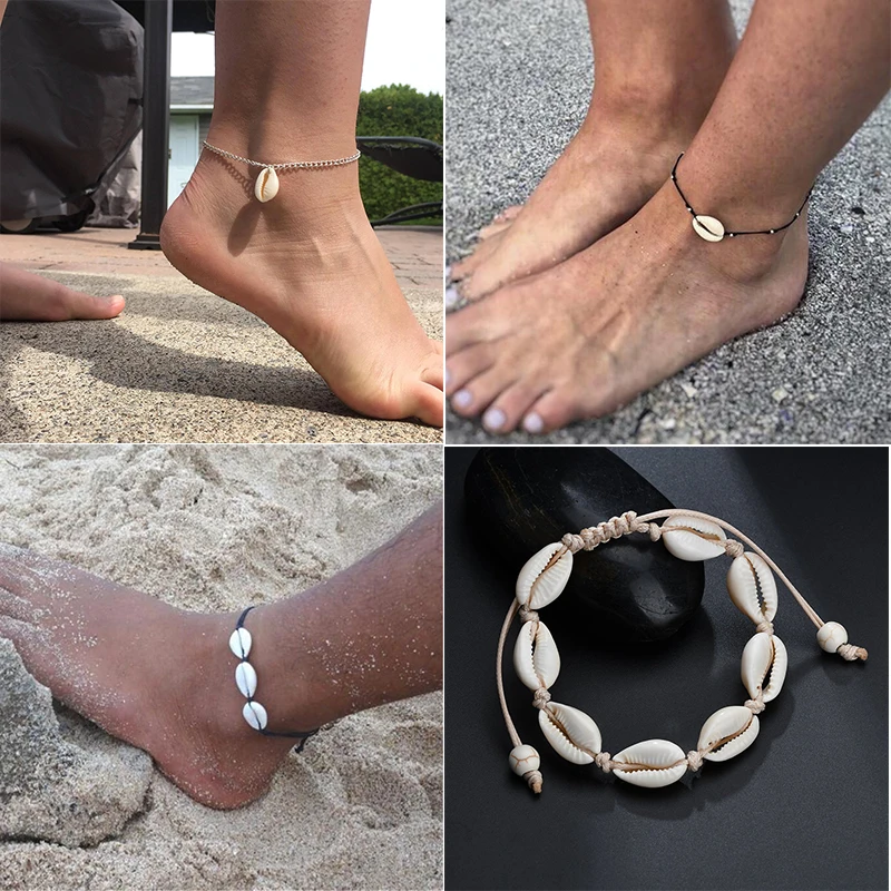 S181 Fashion Bohemian Shell Pendant Rope Chain Handmade Anklets For Women Adjustable Multilayer Foot Leg Boho Ankle Bracelet S181 Fashion Bohemian Shell Pendant Rope Chain Handmade Anklets For Women Adjustable Multilayer Foot Leg Boho Ankle Bracelet