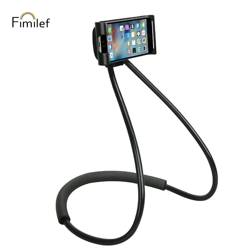 Fimilf Lazy Neck Phone Holder Stand for iPhone Universal Cell Phone Desk Mount Bracket for Samsung Xiaomi Flexible Phone Holder