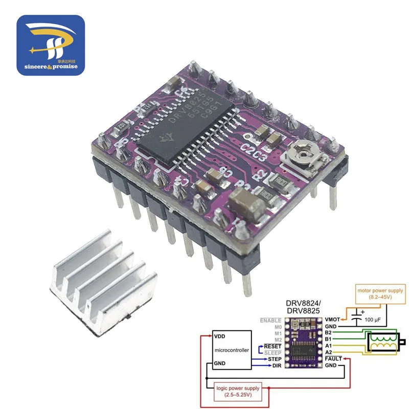 1 шт. 3D-принтеры StepStick DRV8825 шаговый мотор-носитель Reprap 4-слойные PCB пандусы