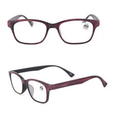 Мужские дешевые пластиковые очки для чтения с черной деревянной отделкой, модные Rectange Reader, зеленый цвет, высокое качество, с мешочком и синей тканью