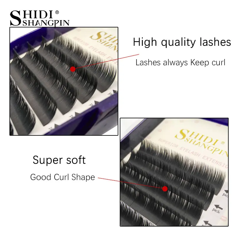 SHIDISHANGPIN Individual Mink Eyelashes Volume Eyelash Extensions Supplies Cilia Lashes Tweezers For Eyelash Extension Kit SHIDISHANGPIN Individual Mink Eyelashes Volume Eyelash Extensions Supplies Cilia Lashes Tweezers For Eyelash Extension Kit