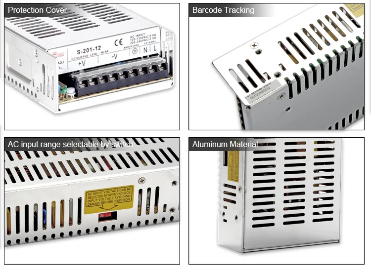 CE утвержден S-201W AC Отт DC 5 v конвертер 40a/12 v 16.5a/24 v 8.3a/48 v 4a источник Питания SMPS цепи