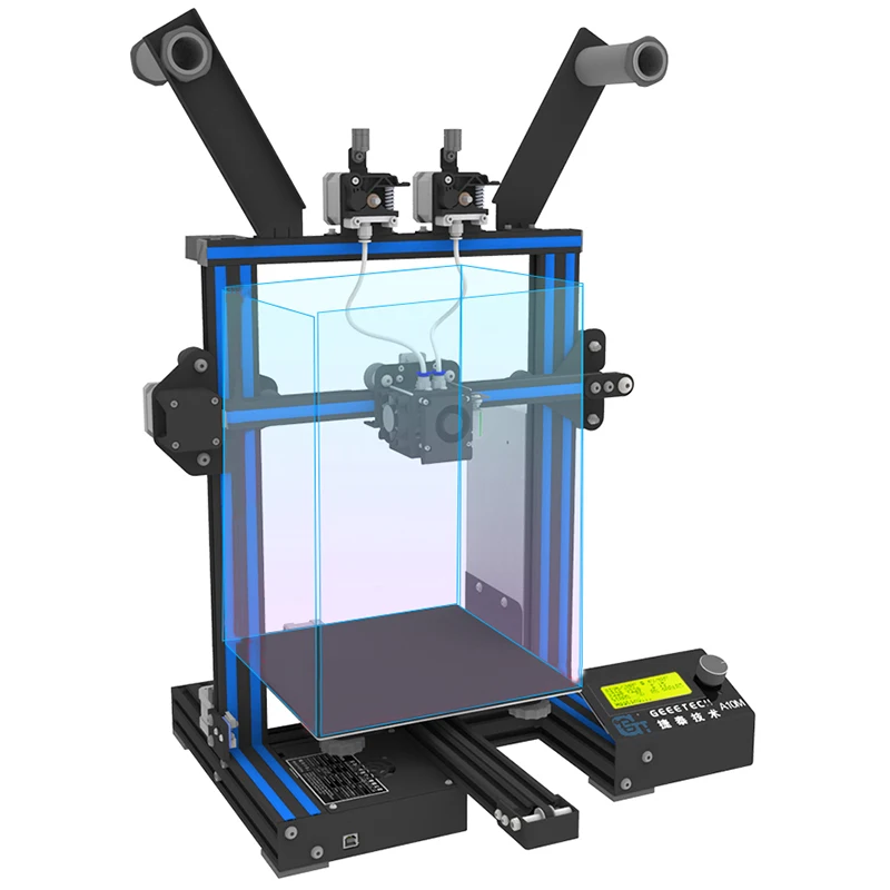 Оригинальный 3D принтер Geeetech A10M смешанных цветов 220x220x260 мм с дополнительным