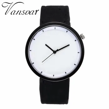 

Hot Fashion Women Simple Dial Wristwatches Ladies Vansvar Brand Leather Quartz Watch Female Clock Relogio Feminino Dropshipping