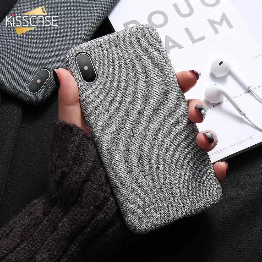 

KISSCASE Super Slim Case For iPhone 11 Pro Max X XS XR Simple Light Cloth Phone Case For iPhone 11 Pro Xr Xs MAX Case Coque Bag