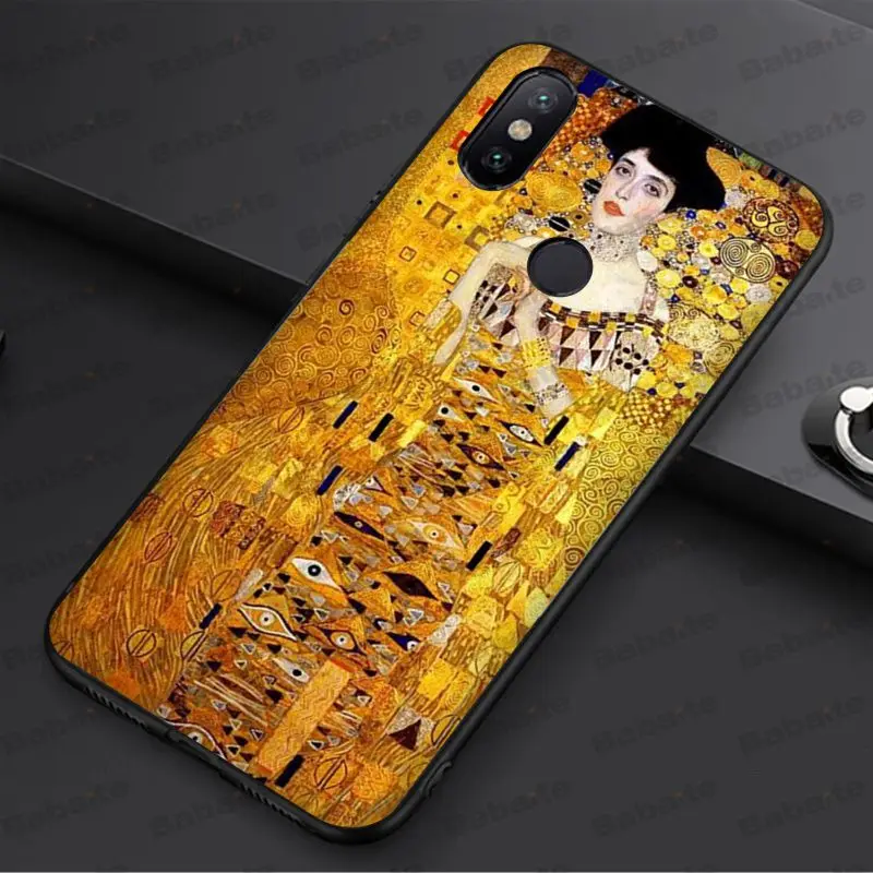 Babaite Kiss by Gustav Klimt дизайн черный ТПУ мягкий чехол для телефона redmi 5 plus 5A 6pro 4X note5A note4x note7 6A чехол