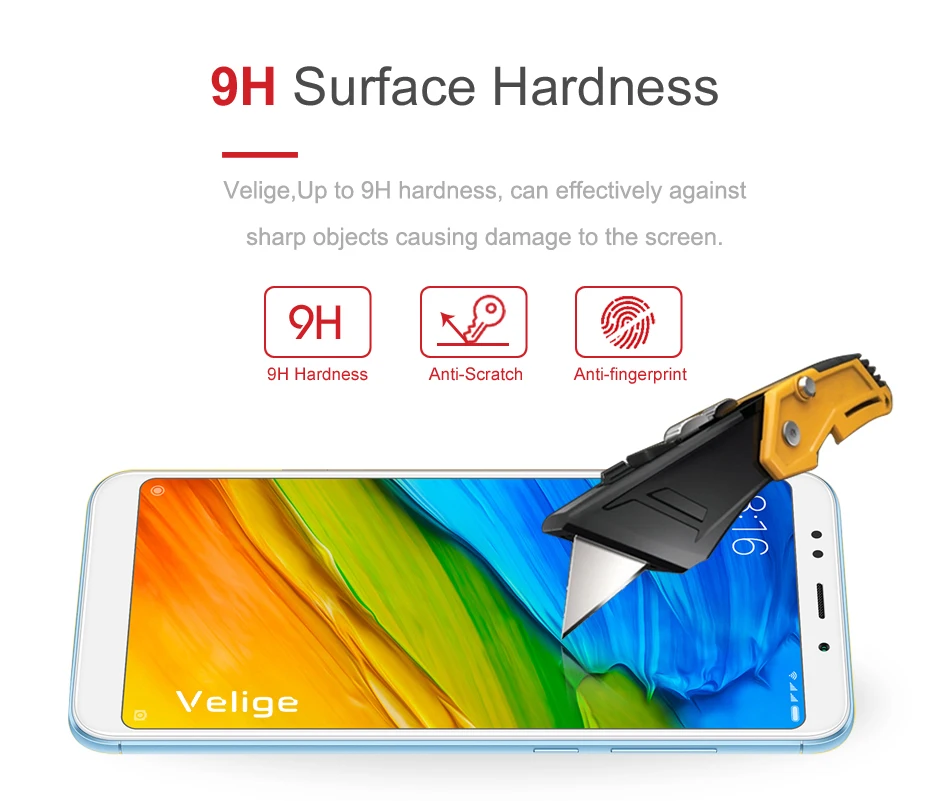 Velige Full Cover Tempered Glass For Xiaomi Redmi 5 Plus Xiomi Redmi5 Redmi 5 Plus Screen Protector 9H Protective Glass Film (9)
