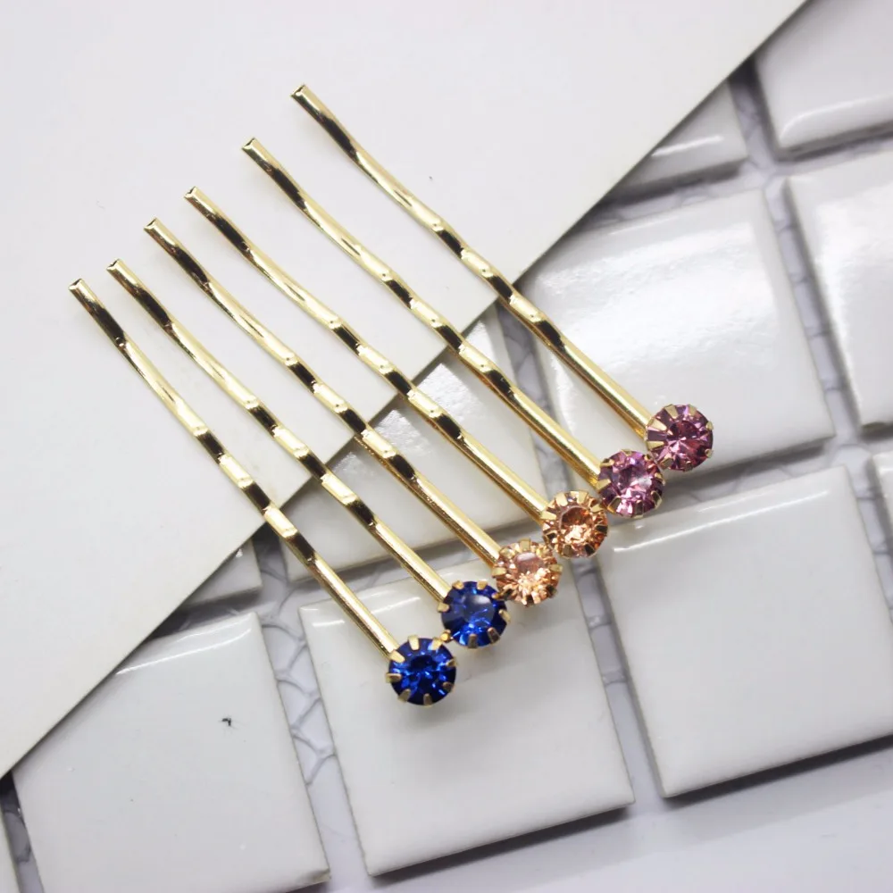 

2017 popular hair accessories Rhinestones glitter hair clips barrettes beautifu girls' bobby pins for women headwear