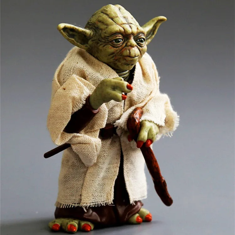 Disney Star Wars Yoda Darth Vader Action Figure Doll Toys The Force Awakens Jedi Master Yoda Anime Figures Lightsaber