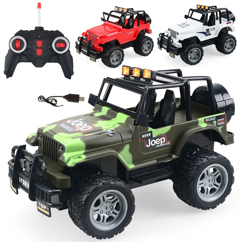 

Children's Electric Remote Control Car 1:18 Rechargeable Four-way Wireless Remote Control Toy Off-road