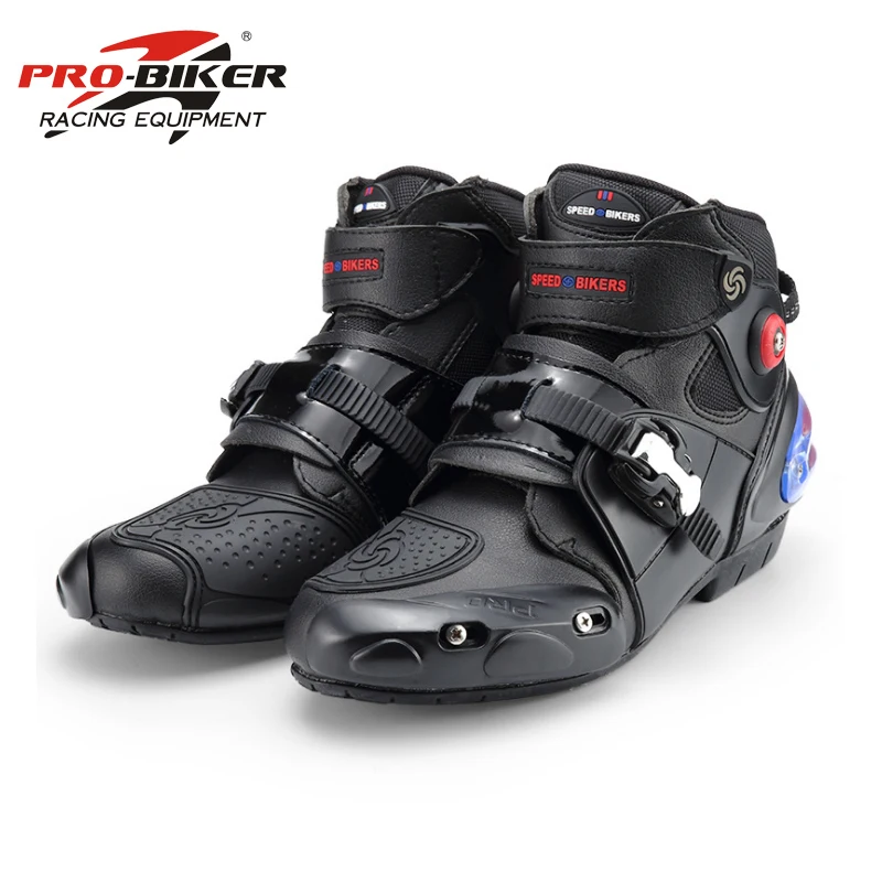 

Motorcycle Boots PRO-BIKER High Ankle Racing boots BIKERS leather race Motocross Motorbike Riding boots Shoes A09003