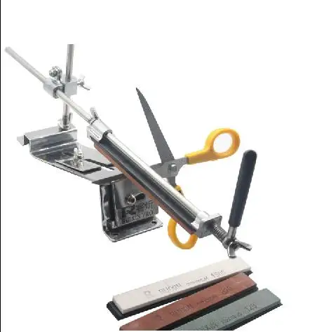 Upgraded Fixed-angle Knife Sharpener Kit Full Metal Stainless Steel knife slicker whetstone +Professional 4 Sharpening Stones