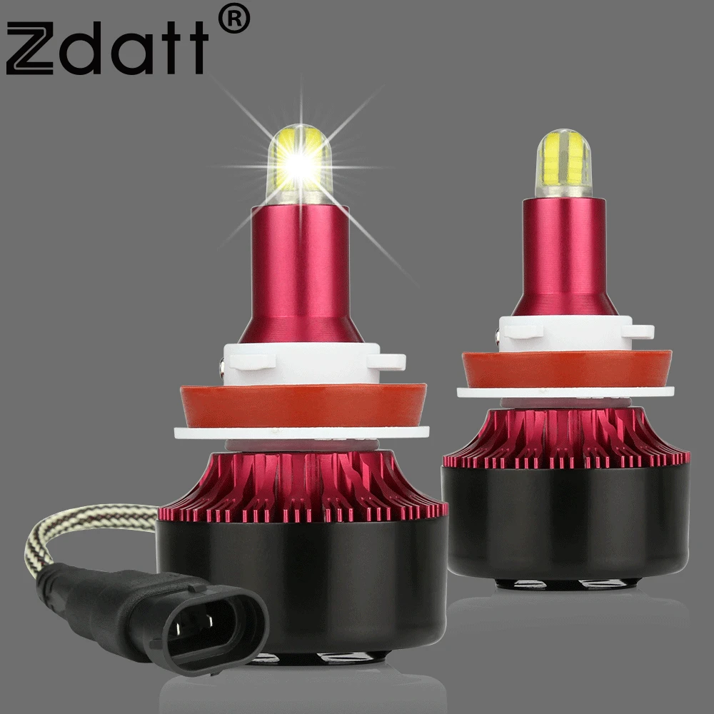 

Zdatt 2X 8 Sides 13500LM H11 H7 Led Car Headlights Bulbs 6000K H8 H1 HB3 9005 HB4 9006 72W 3D 360 degree Automotive Fog Lights