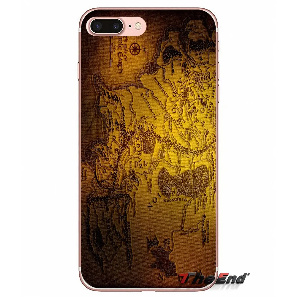 Мягкий чехол для Samsung Galaxy S3 S4 S5 MINI S6 S7 edge S8 Plus Note 2 3 4 5 Grand Core Prime the lord of rings Map Hobbit|for samsung