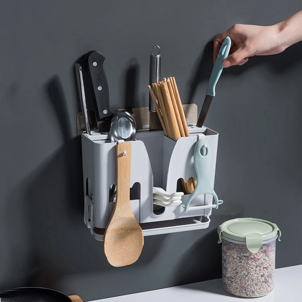 Нож для ложки и палочек пластиковый многофункциональный ящик для хранения стойка для столовых приборов держатель кухонный столешница