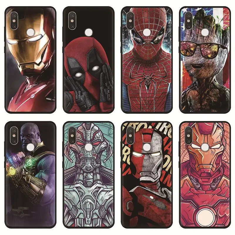 

Marvel The Avengers Soft Case For Xiaomi Mi 9 8 Lite 5X 6X A1 A2 For Redmi Note 6 S2 7 5 Plus 3 3S 4 Pro 6A 4A 4X TPU Case Cover