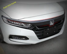 Lapetus ABS Anteriore Testa Paraurti Griglia Mento Lip & Luci Lampada Palpebre Stampaggio Guarnire Copertura Fit Kit Per Honda Accord 10th 2018 2019