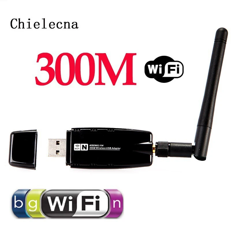 Беспроводной адаптер Chielecna 300 Мбит/с USB 2 0 WiFi 4G сетевая карта с антенной Realtek 8191 для