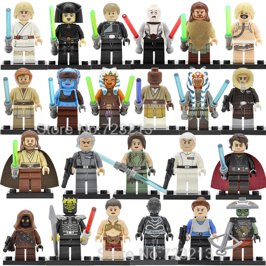 

Single Sale Embo Luke Jawa Legoingly Figure Unduli Qui-gon Jinn Ahsoka Death Star Droid Building Blocks Model Toys