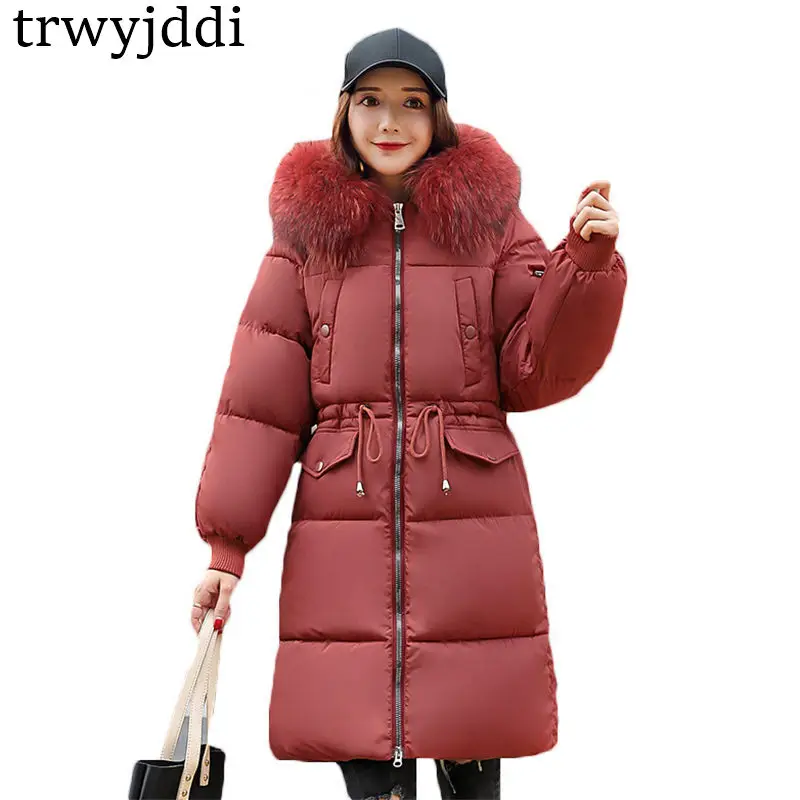 2018 Down Jacket Woman Hooded Long Winter Coat Women