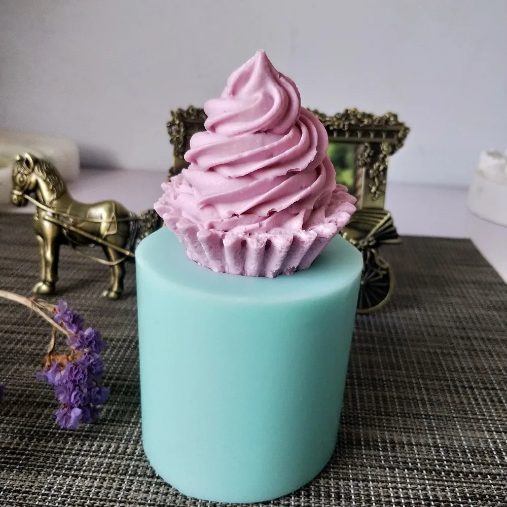 

PRZY food grade 3D ice cream cup cake mold DIY handmade silicone soap mold chocolate craft mold candle mold