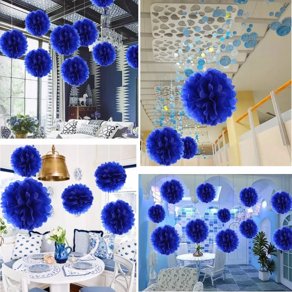 paper flowers blue 6