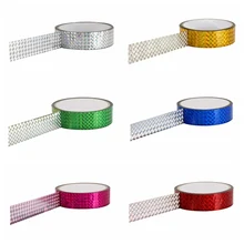 Лазерная Лента для художественной гимнастики DIY, голографические ленты, призматические блестящие ленты, художественные обручи, палочки, 15 мм x 30 м