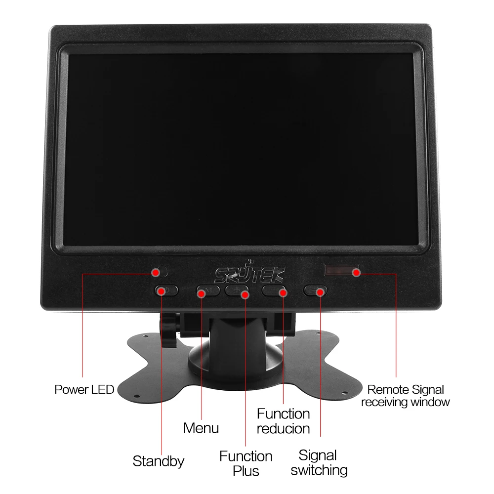 SRJTEK 7 &quotHD LCD 1024*600 Мини компьютер ТВ дисплей сенсорный экран HDMI ЖК монитор плата