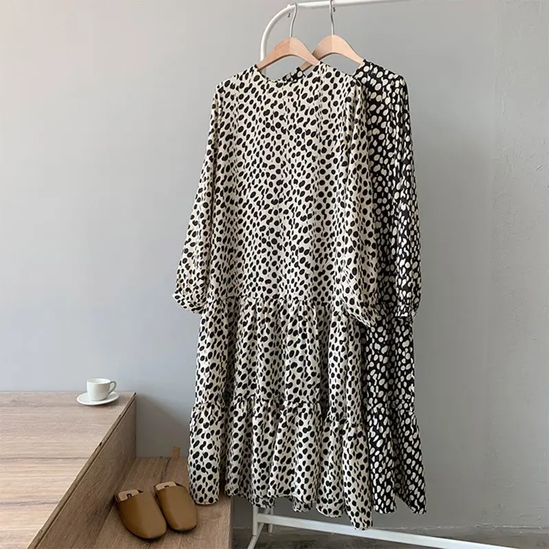 

Summer Retro Long Women Dresses Casual Plus Size Elegant Korean Chiffon OL Ladies Black Simple Sexy Vintage Female Maxi Dress