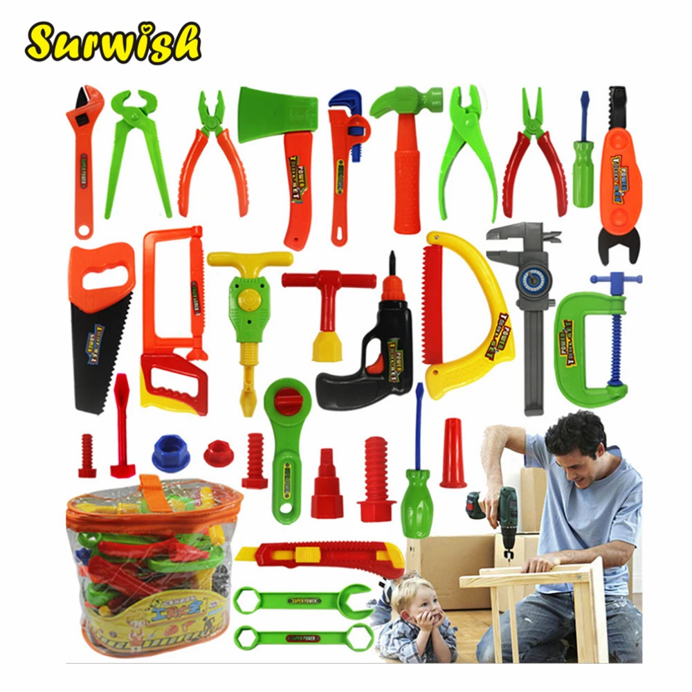 Surwish Boys Emulational Repair Tools Toy Set Children Pretend & Play