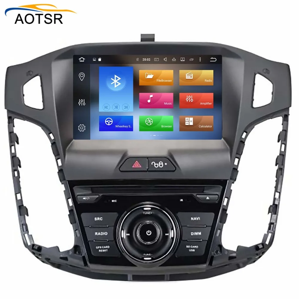 Discount IPS Screen Android 8.0 Car DVD Multimedia player head unit for Ford Focus 2012 - 2018 with GPS navigation Radio stereo 4+32G BT 2