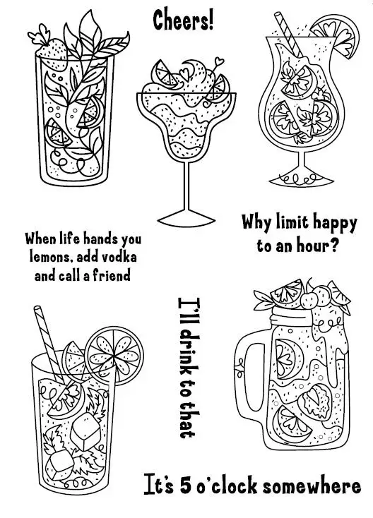 

Drink clear Stamp Transparent seal for DIY scrapbooking/Card Making c543