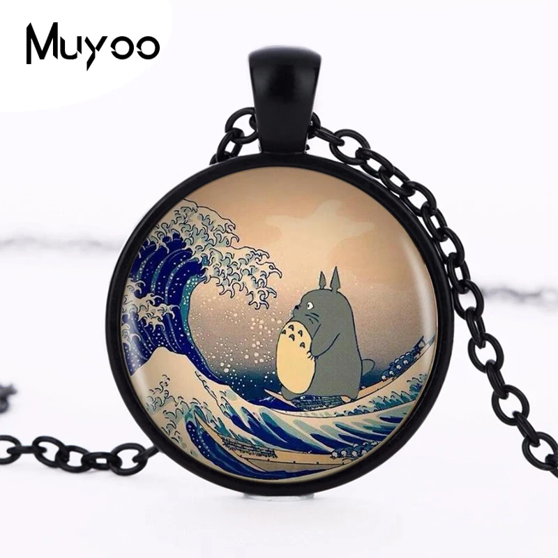 Колье с логотипом My neightain Totoro винтажное ожерелье круглым кулоном из мультфильма