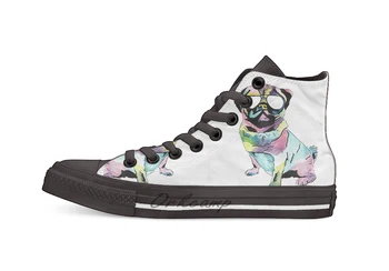 

Pug Casual High Top Canvas shoes sneakers Light Walking Shoes