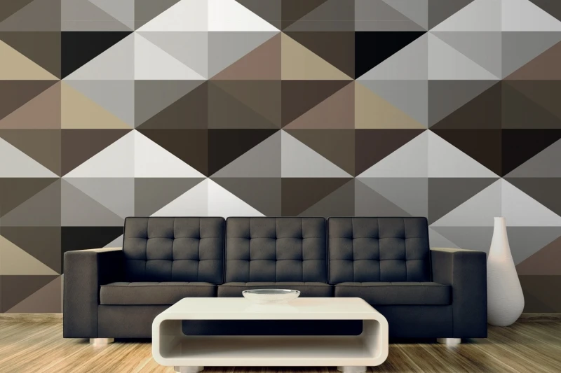 Фотообои с крутым коричневым геометрическим узором 3D обои для гостиной|wallpaper
