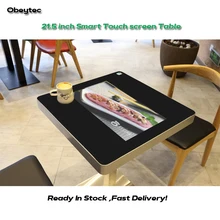 21.5 inch Smart Touch Table Interactive Restaurant Touch Coffee Table with Food Ordering System for 2-4 Persons (OBETT60) 2 3 alphanumeric display receiver host 433mhz with touch screen voice broadcast for restaurant ordering system queue management