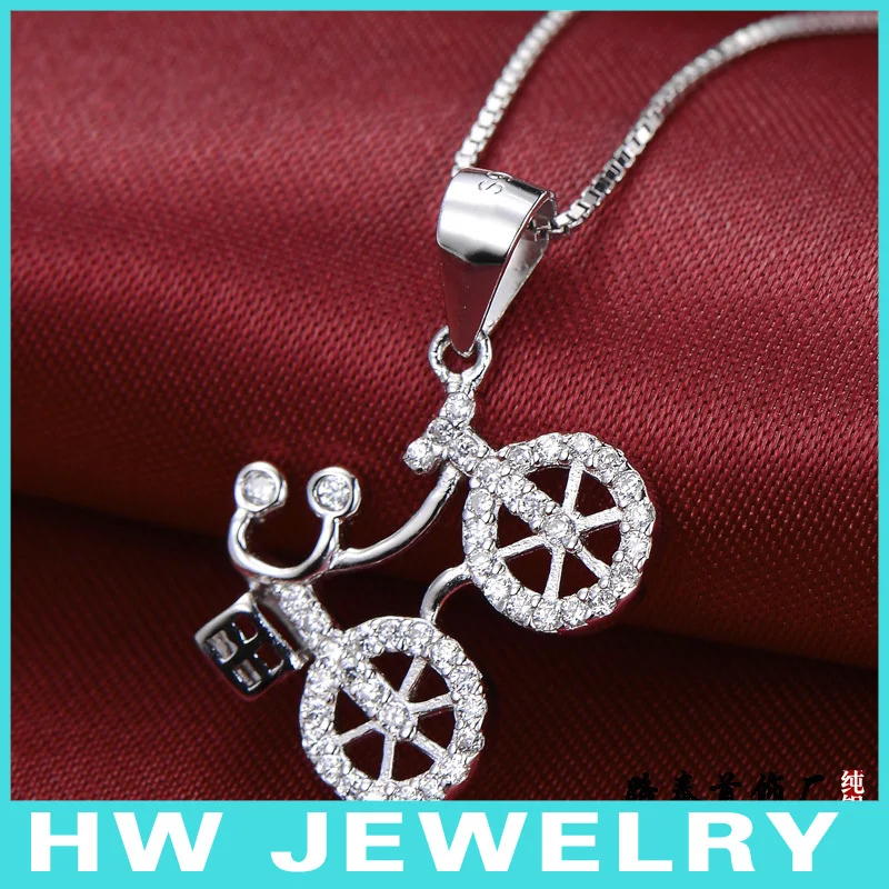 

Bicycle silver necklace, stering silver bicycle designs, new arrival ,trendy jewelry