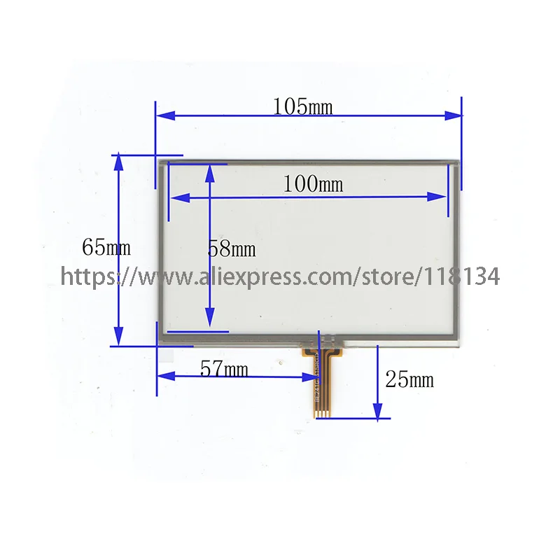 

NEW Touch FOR 4.3 INCH AMPIRE 480272H3 AM480272H3TMQWTW1H 105*65mm touch screen