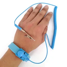 Самозащита Антистатический браслет электростатический ESD discharge многоразовый наручный ремешок ручной работы с провод заземления сварочные рабочие перчатки