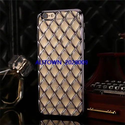 500pcs Case for iphone 5s 5G 6S 6G 6 plus 6s plus 3D design soft TPU phone covers crystal clear plating shock proof rubber bags
