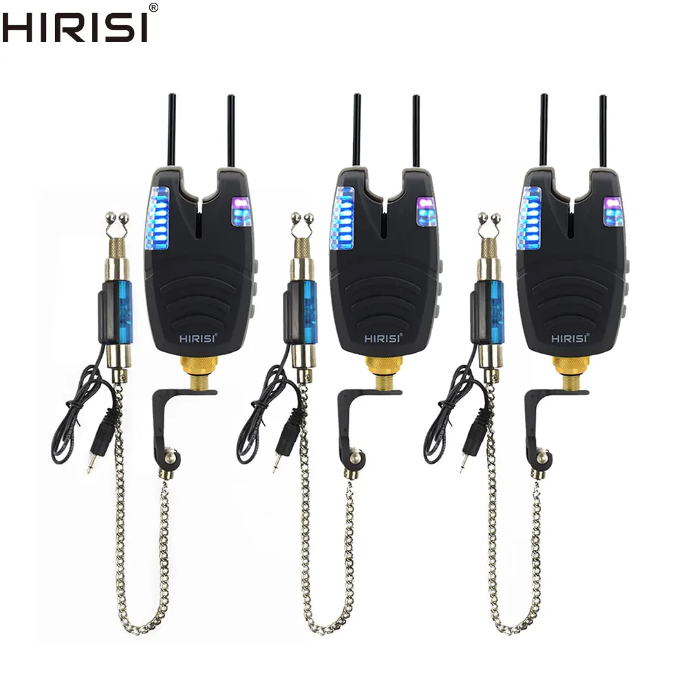 

Carp Fishing Alarms Swingers Set Illuminated Drop Off Fishing Swingers Blue LED Waterproof Fishing Bite Alarms