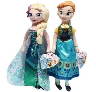 Disney Toys Cute Cartoon Kawai Toys For Girls Frozen Anna Elsa Princess Baby Dolls 40 /50 Cm Brinquedos Ty023