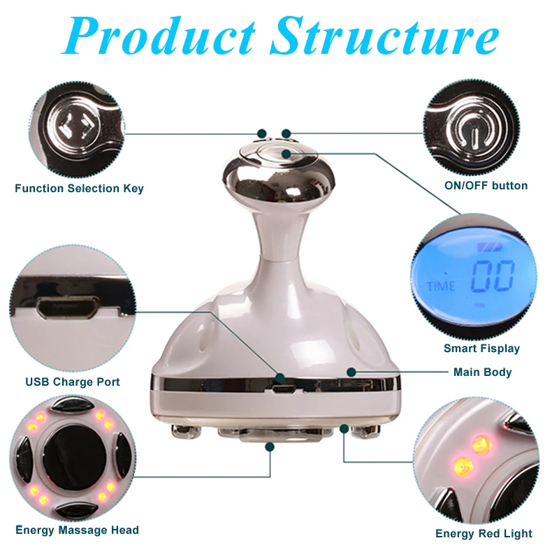  LED Ultrasonic Cavitation RF Body Slimming Machine Fat Burner RF Radio Frequency Anti Cellulite Lip - 32822078227