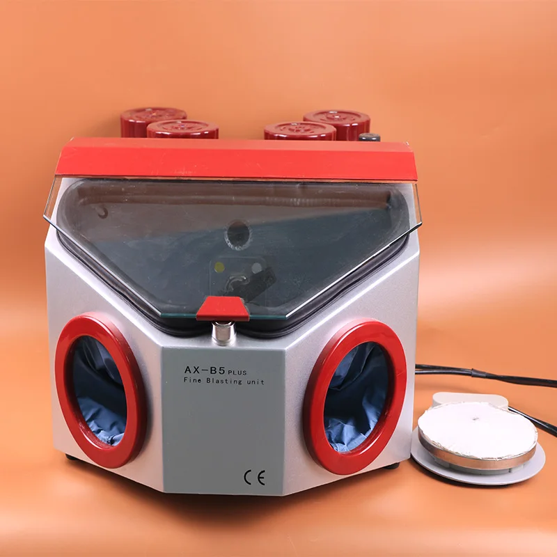 

CE Approved Fine Sandblaster AX-B5 Plus Dental Sand Blasting Unit with Four Tanks and Four Pencils