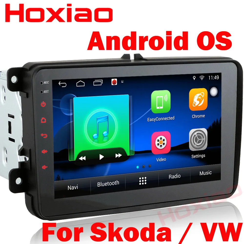 Cheap Android Car Multimedia Player For VW/Volkswagen/Passat/POLO/GOLF/Skoda/Seat/Leon With GPS Navigaiton WIFI Map 2 Din auto Radio 0