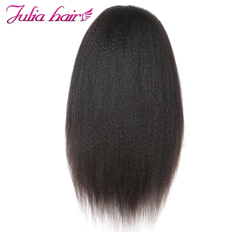 Ali Julia волосы афро кудрявые прямые волосы 360 парик фронта шнурка бразильские Remy человеческие волосы парики для женщин 150% Плотность
