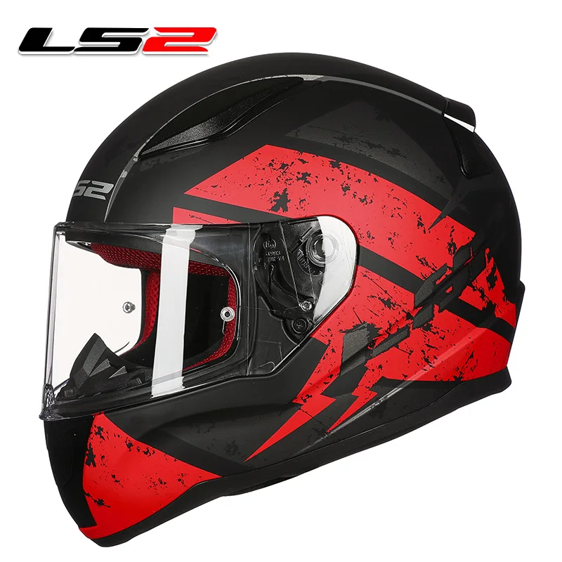 LS2 FF353 Быстрый анфас мотоциклетный шлем Capacete ls2 Мужской Женский шлем гоночный уличный мотоциклетный шлем - Цвет: Red Deadbolt